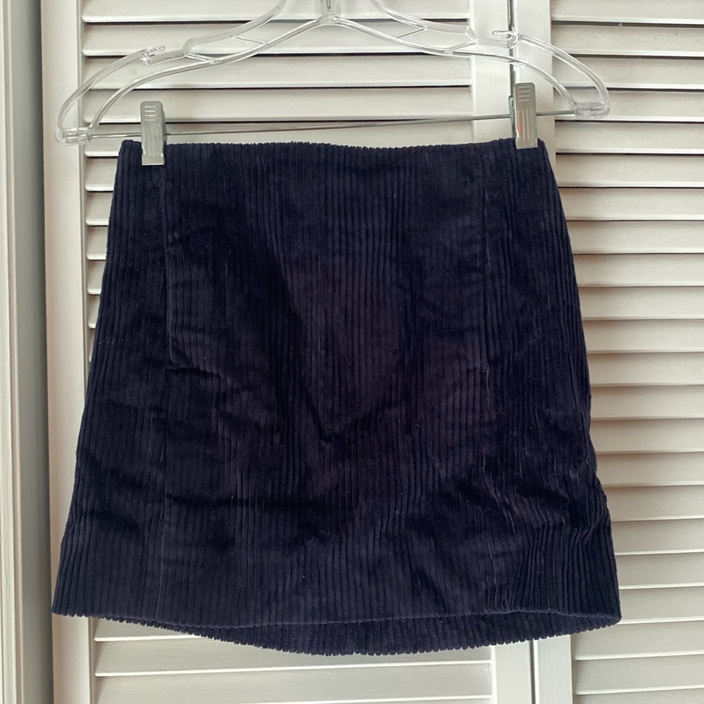 COS Navy Corduroy Mini Skirt Size 2